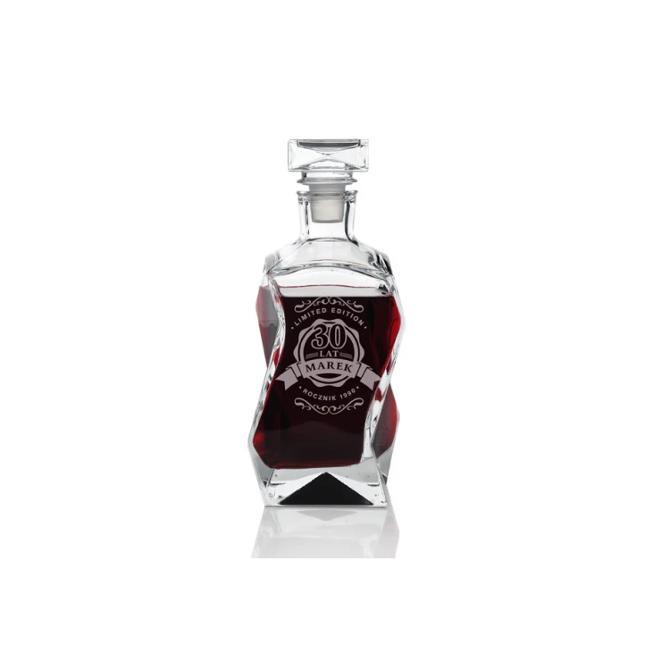 Engraved Decanter for Whisky, Wine and Liqueurs - LOUIS - Birthday Gift - KAR009