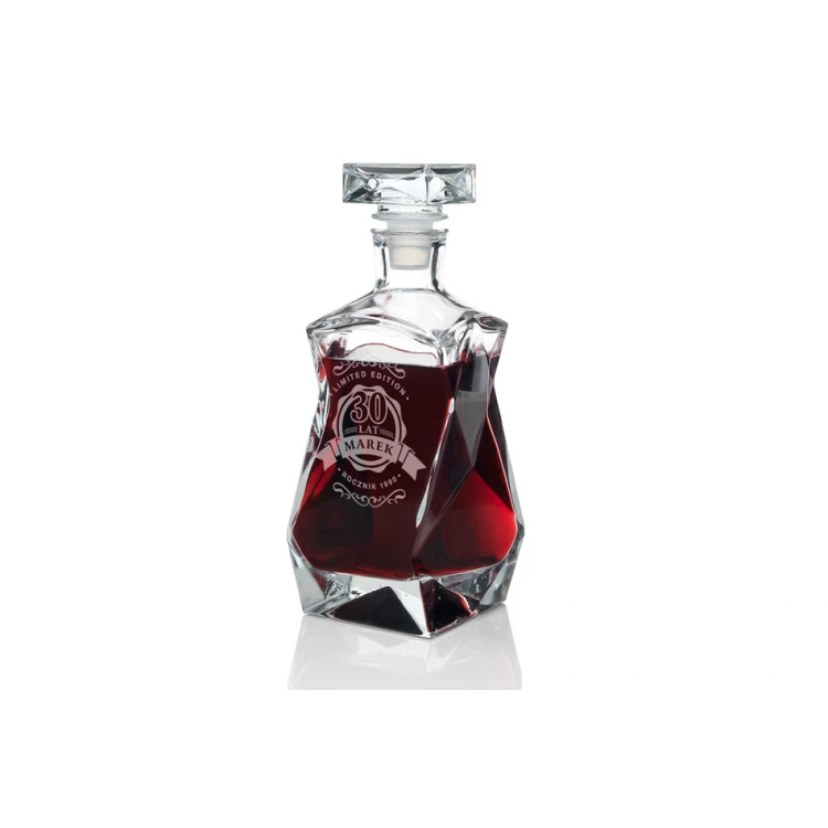 Engraved Decanter for Whisky, Wine and Liqueurs - LOUIS - Birthday Gift - KAR009