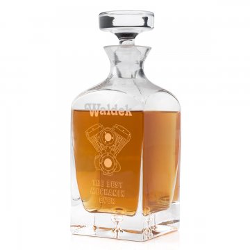 Engraved Decanter for Whisky or Liqueurs - LAMBERT - Gift for Handyman - KAR021