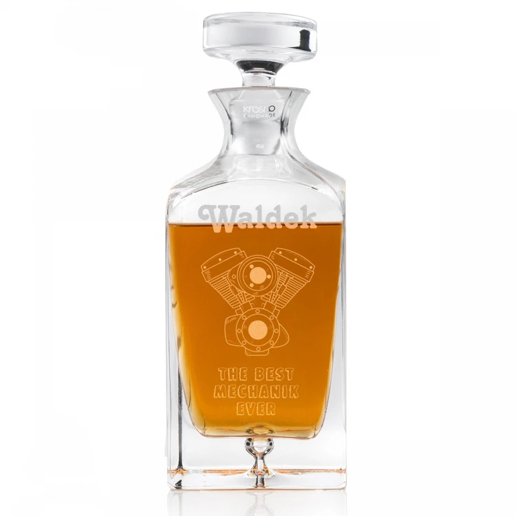 Engraved Decanter for Whisky or Liqueurs - LAMBERT - Gift for Handyman - KAR021