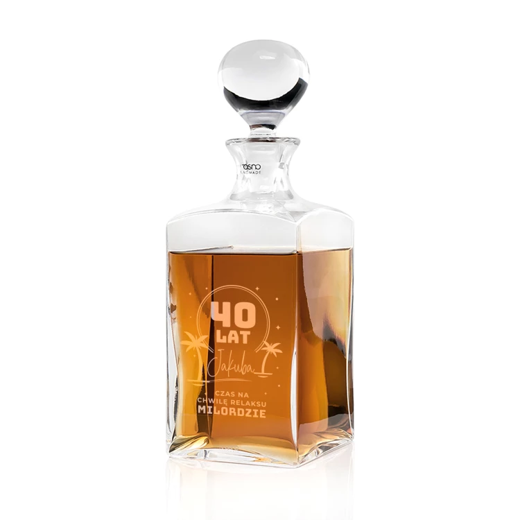 Carafe with engraving for whisky or liqueurs - TREFL - ideal gift for various occasions - KAR047