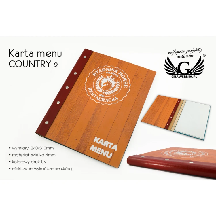 COUNTRY 2 Menu Card - MEN012