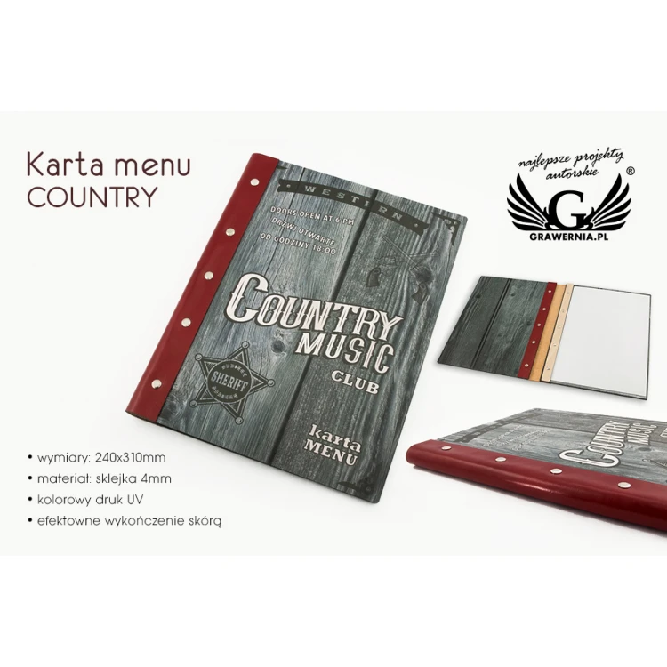 COUNTRY Menu Card - MEN011