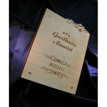 Wooden Menu Card