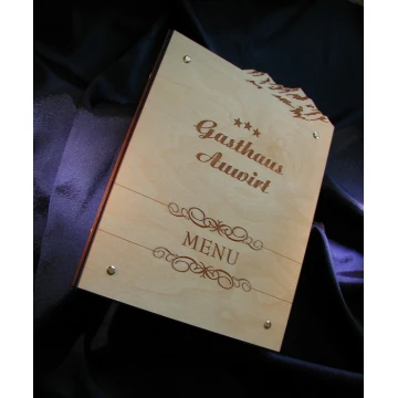 Wooden Menu Card