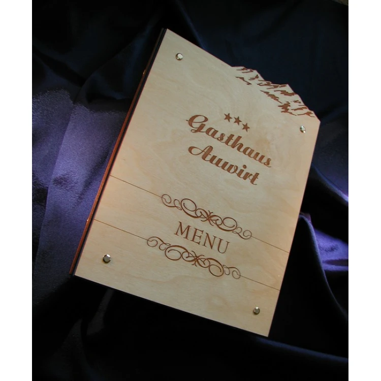 Wooden Menu Card
