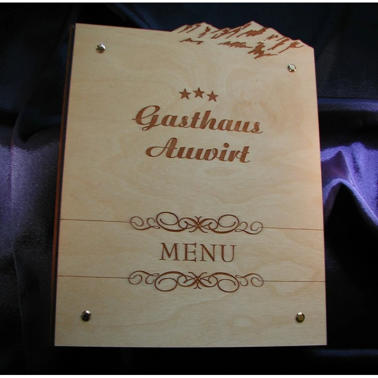 Wooden Menu Card