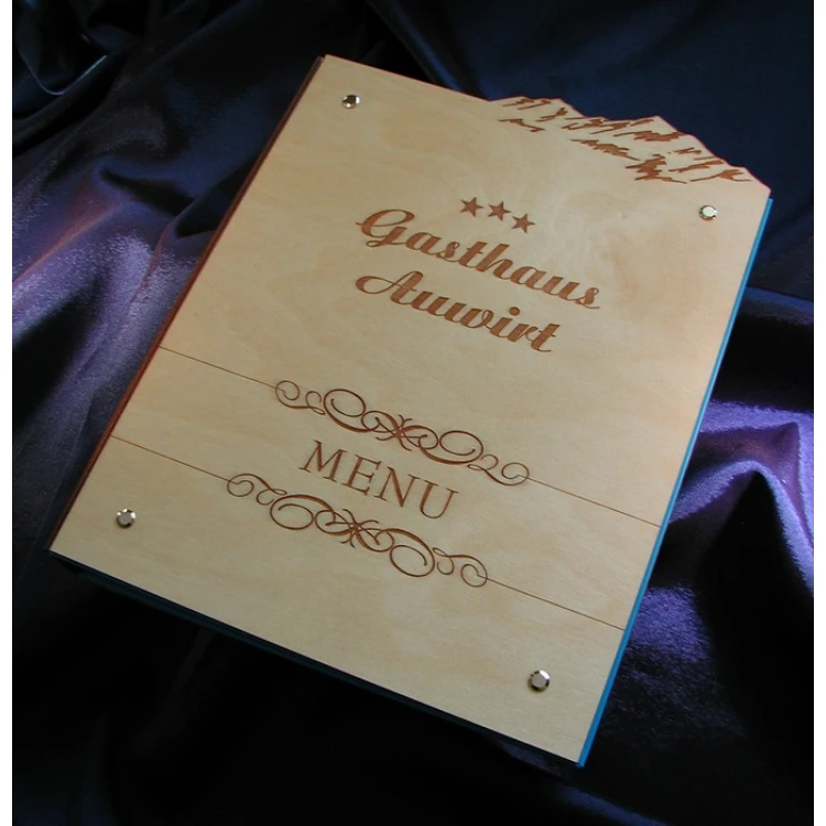 Wooden Menu Card