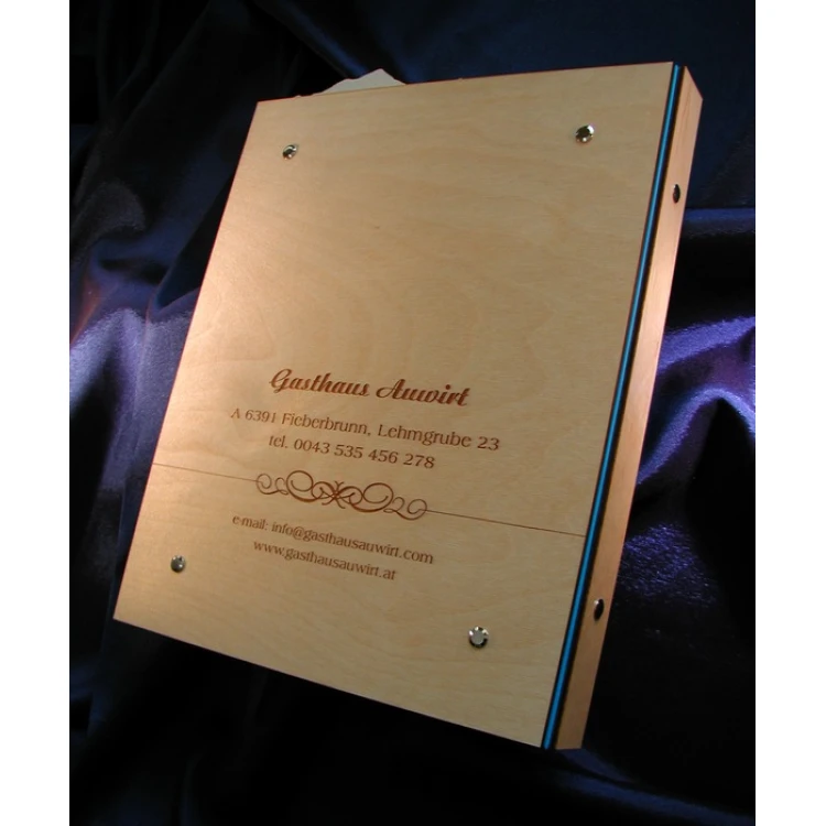 Wooden Menu Card