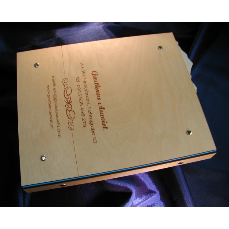 Wooden Menu Card