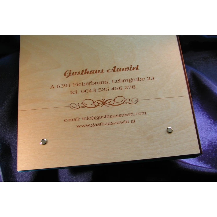Wooden Menu Card