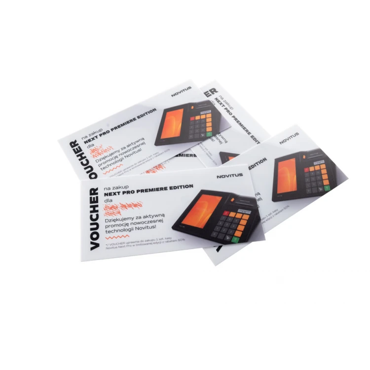 Plastic Card - Voucher - HIPS Material 1mm - Size 210x102mm - UV Color Print - WZ038