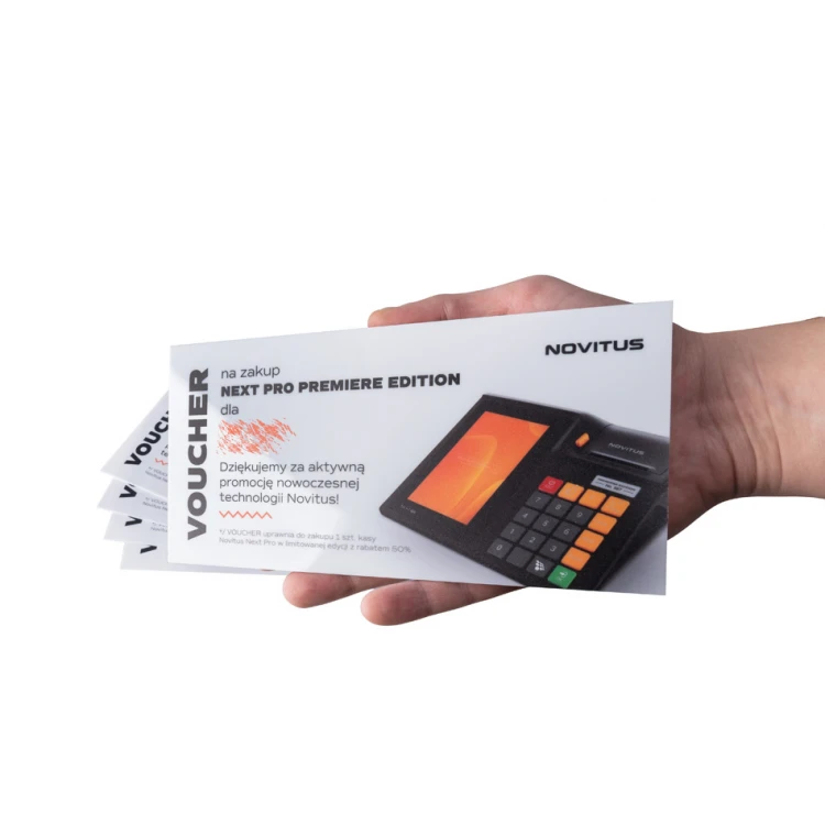 Plastic Card - Voucher - HIPS Material 1mm - Size 210x102mm - UV Color Print - WZ038