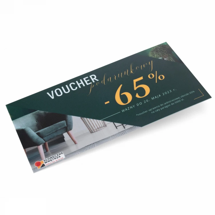Plastic Card - Voucher - HIPS Material 1mm - Size 215x101mm - UV Color Print - WZ041