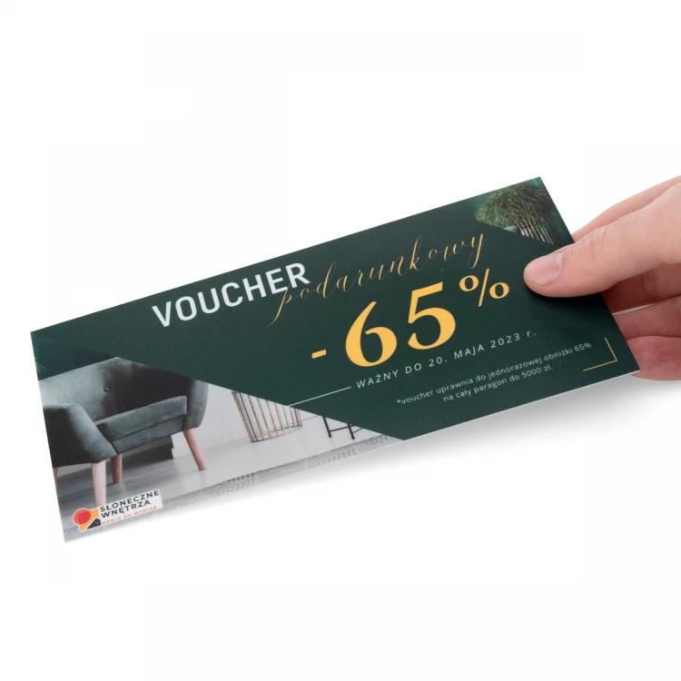 Plastic Card - Voucher - HIPS Material 1mm - Size 215x101mm - UV Color Print - WZ041