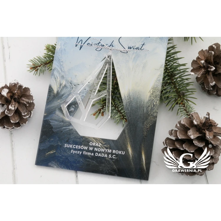 Acrylic Christmas Card - UV Print - Size 105x150mm - KS006
