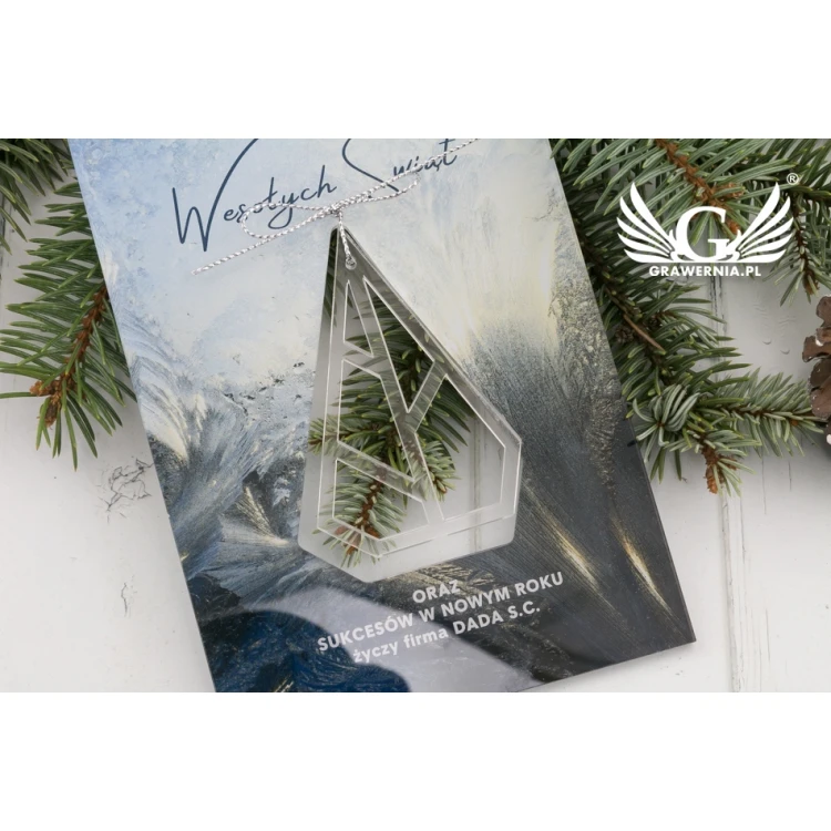 Acrylic Christmas Card - UV Print - Size 105x150mm - KS006