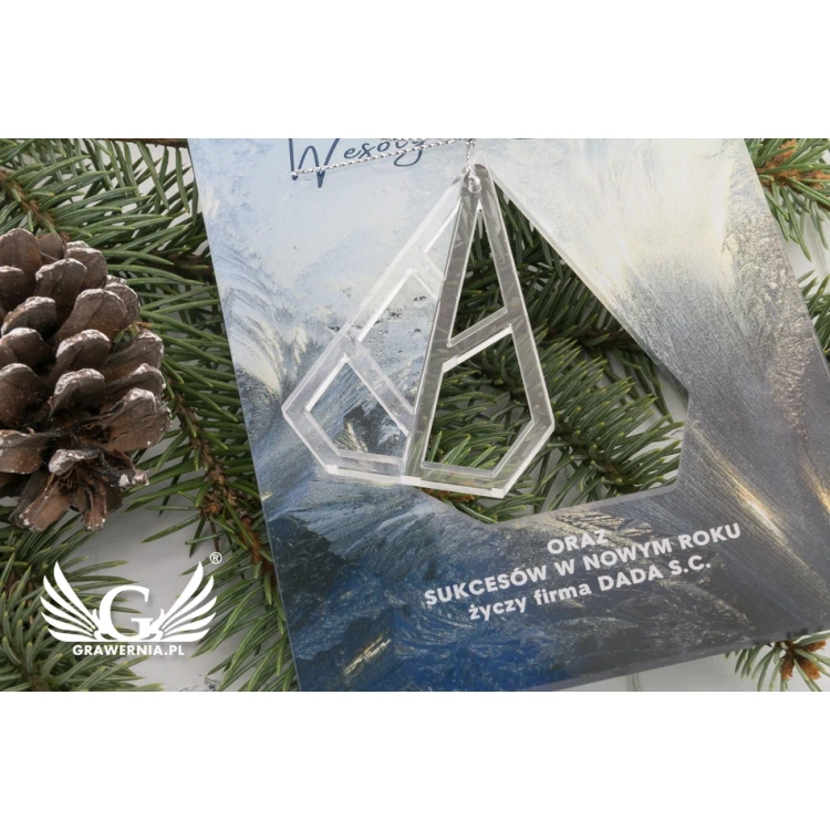 Acrylic Christmas Card - UV Print - Size 105x150mm - KS006