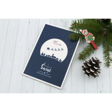 Wooden Christmas Card - UV Print - Size 105x150mm - KS002