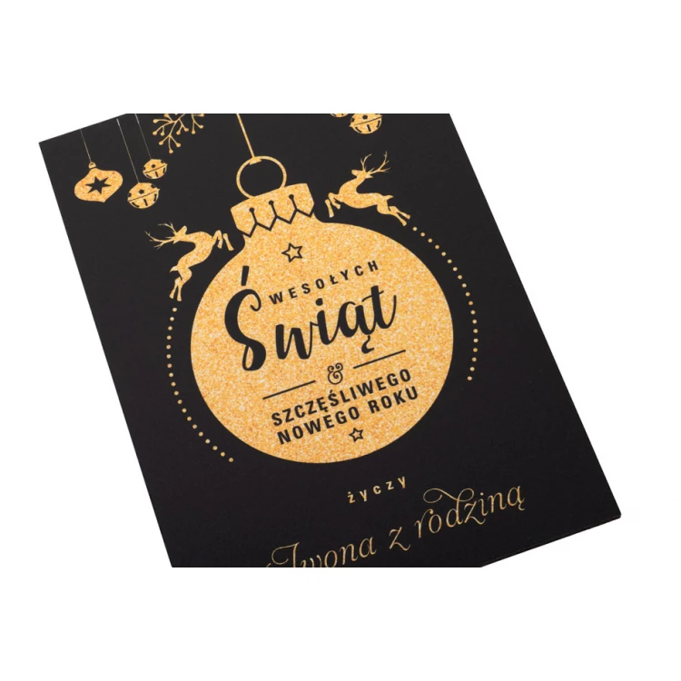 Wooden Christmas Card Merry Christmas - UV print - size 105x150mm - KS007
