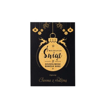 Wooden Christmas Card Merry Christmas - UV print - size 105x150mm - KS007