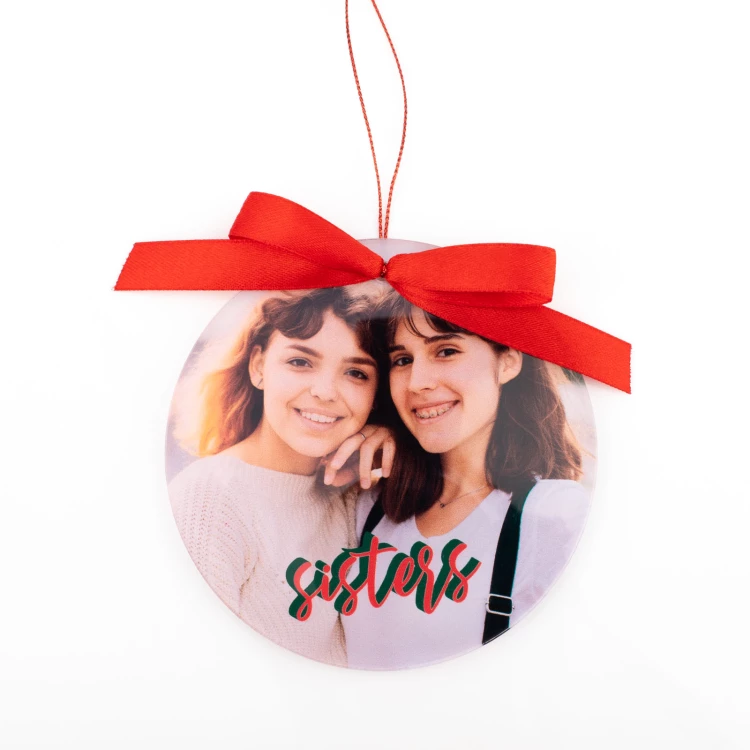 Christmas Card with Bauble for Sister - size 150x210mm - KS008