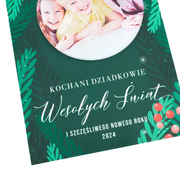 Christmas Card with Bauble for Grandparents - size 150x210mm - KS010