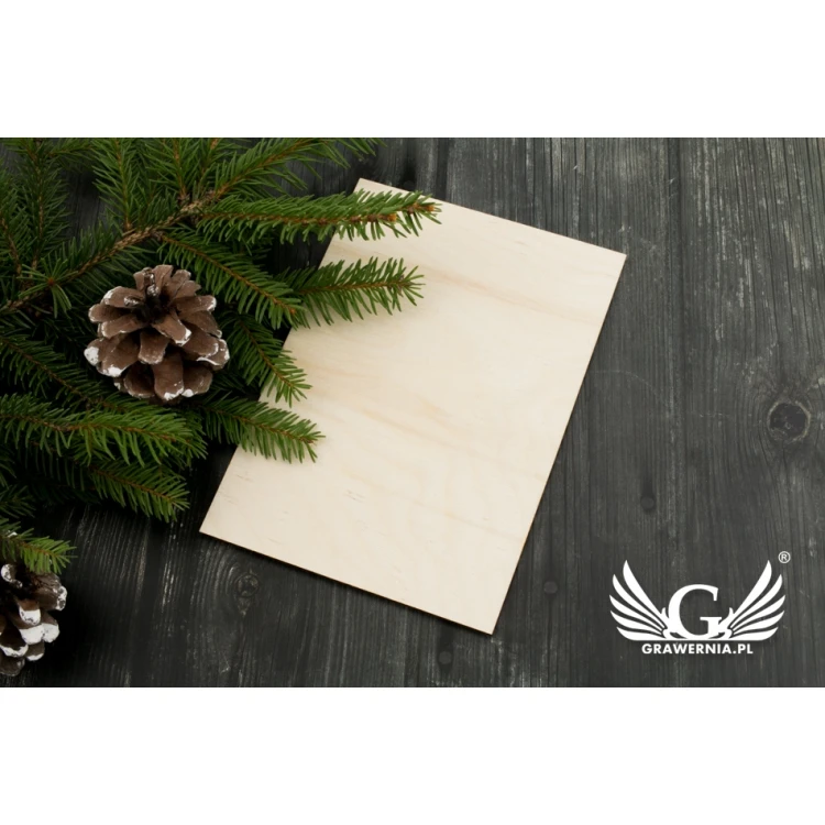 Wooden Christmas Card - UV Print - Size 105x150mm - KS001