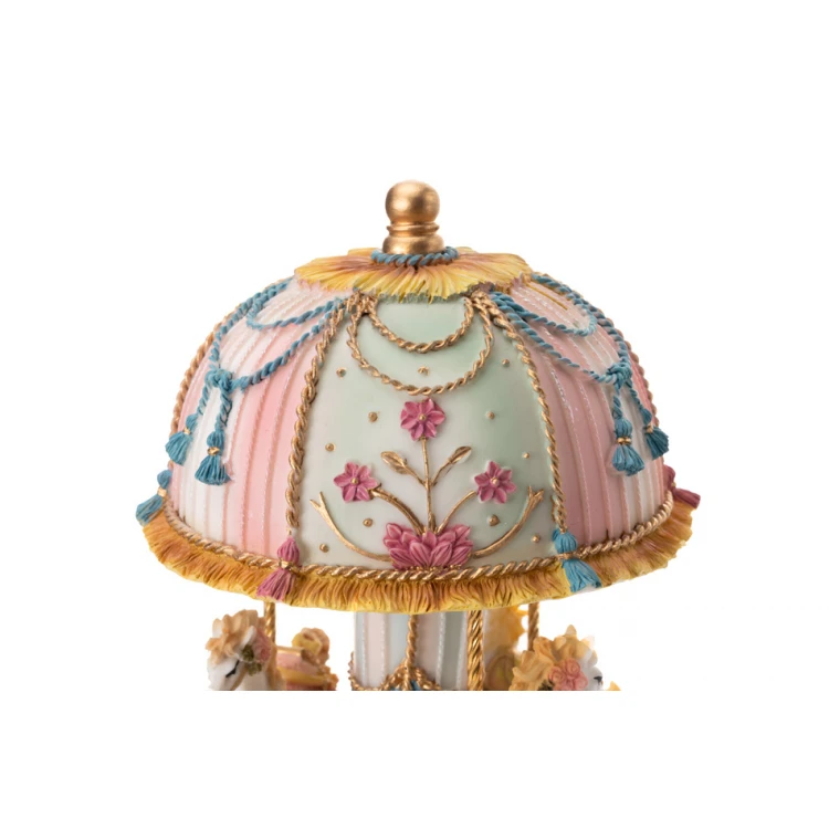 Music Box Carousel - Horses - Holy Baptism Souvenir - POZ002