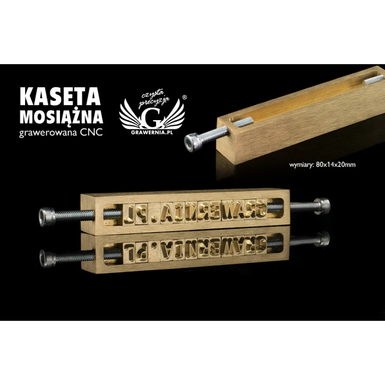 Marking cassette for hot and cold text embossing - single line - CNC060
