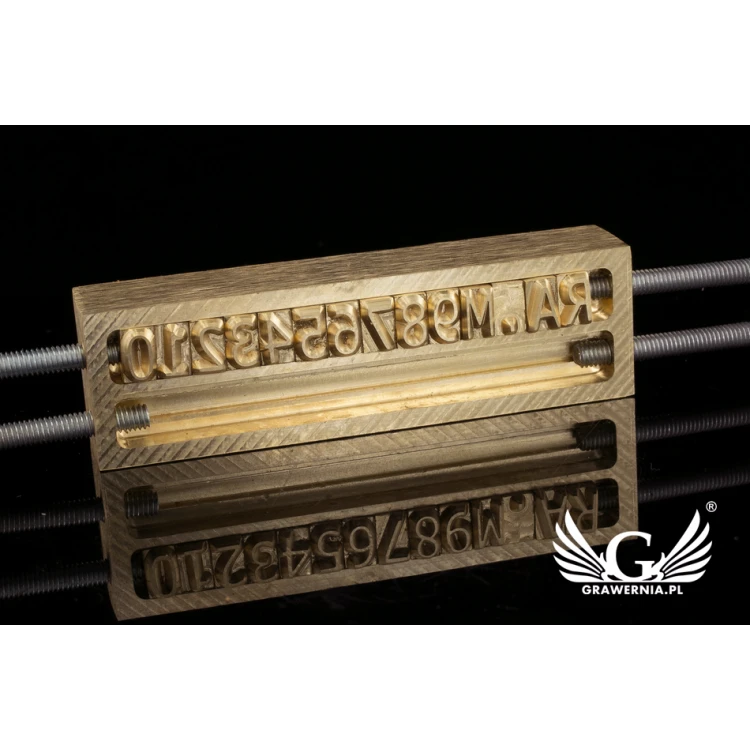 Marking cassette for hot and cold text embossing - double line - CNC065