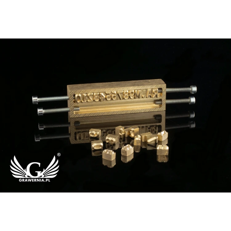Marking cassette for hot and cold text embossing - double line - CNC065