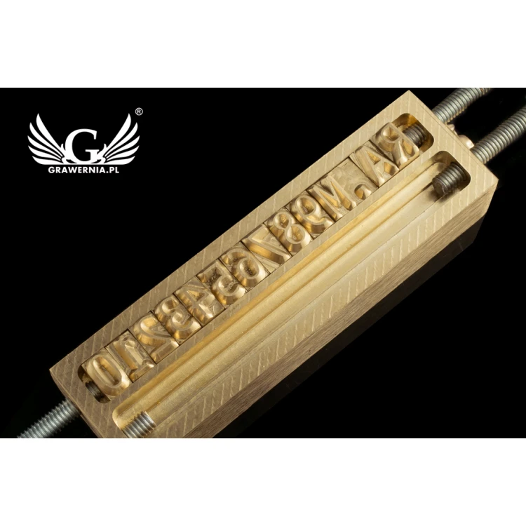 Marking cassette for hot and cold text embossing - double line - CNC065