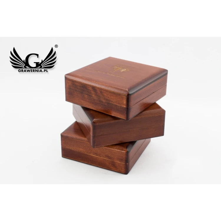 Wooden case box for a 70mm diameter medal - KAS04