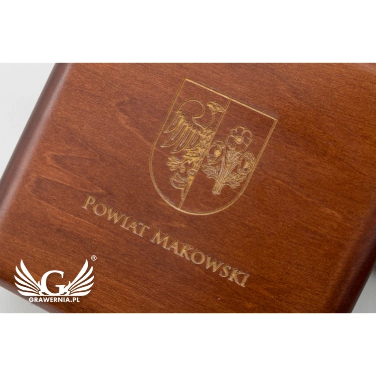 Wooden case box for a 70mm diameter medal - KAS04