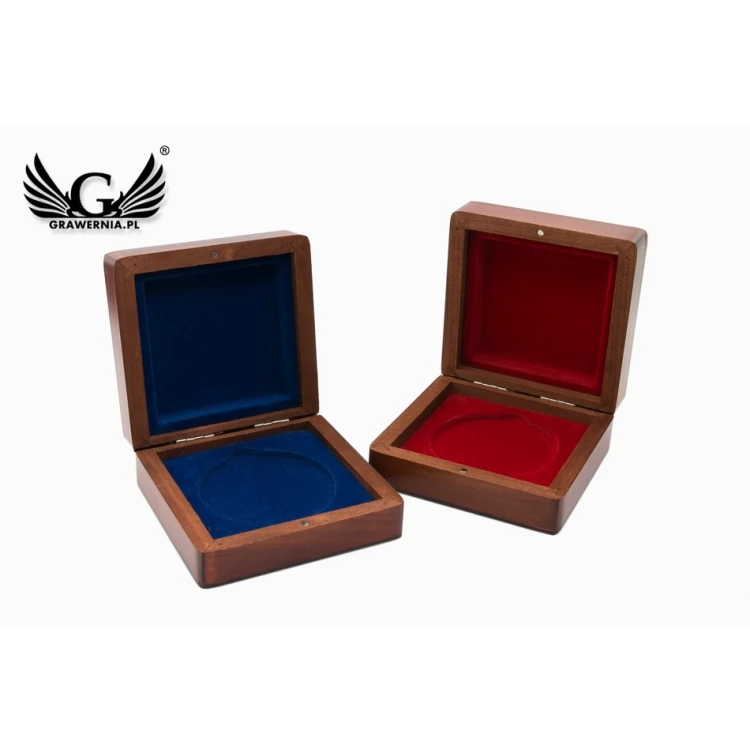 Wooden case box for a 70mm diameter medal - KAS04