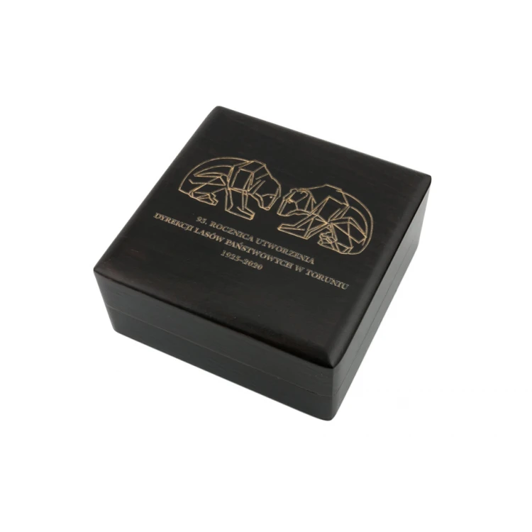 Wooden case box for a 70mm diameter medal - wenge color - KAS13