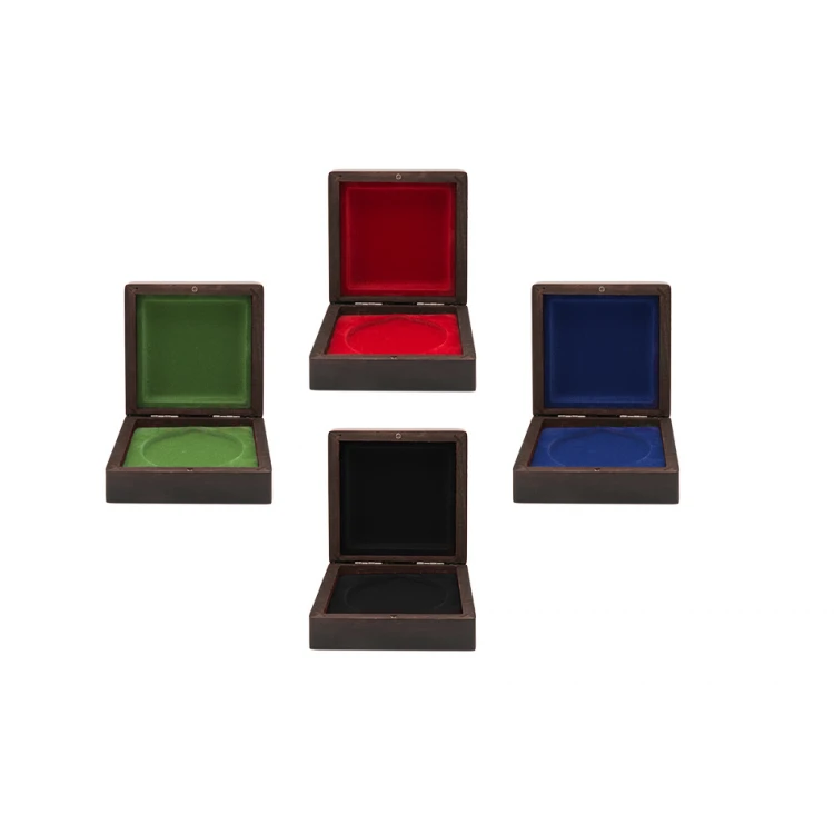 Wooden case box for a 70mm diameter medal - wenge color - KAS13