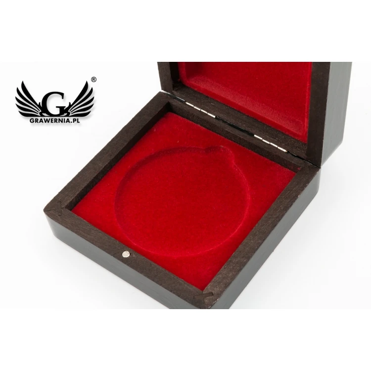 Wooden case box for a 70mm diameter medal - wenge color - KAS13
