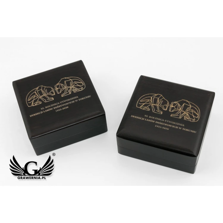 Wooden case box for a 70mm diameter medal - wenge color - KAS13