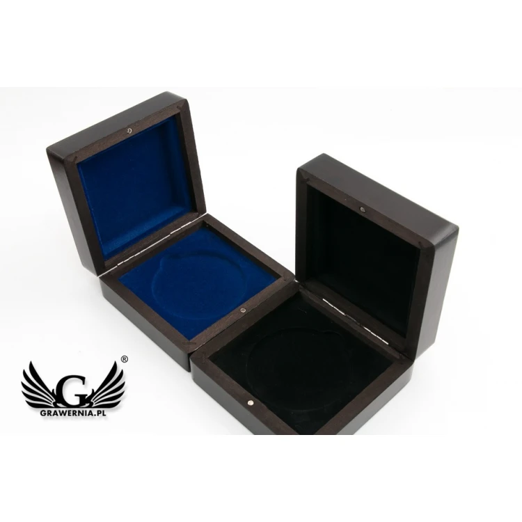 Wooden case box for a 70mm diameter medal - wenge color - KAS13