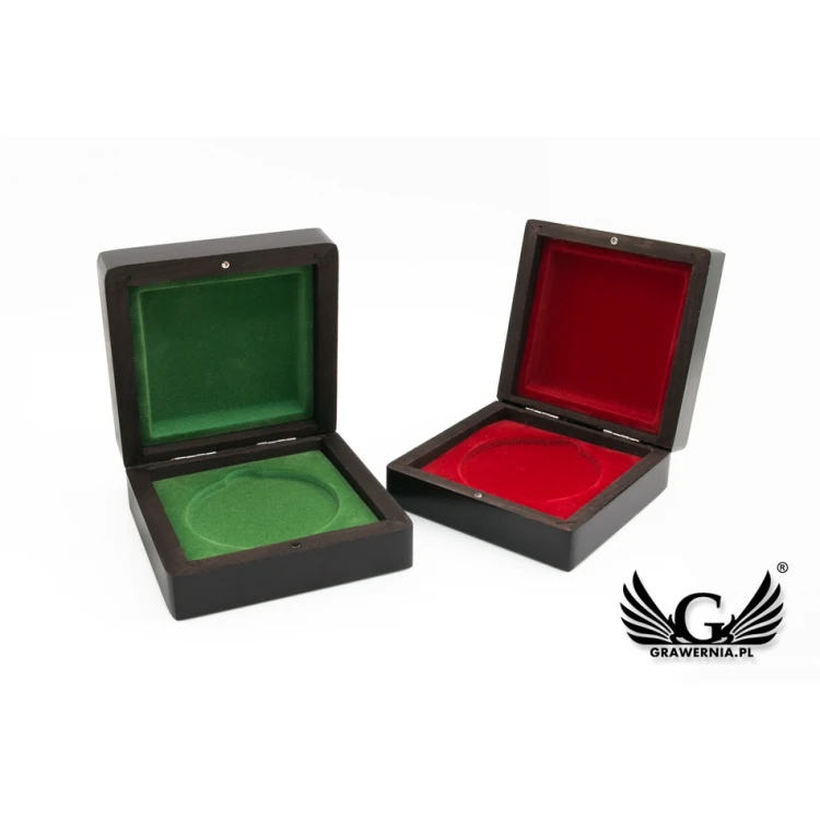 Wooden case box for a 70mm diameter medal - wenge color - KAS13