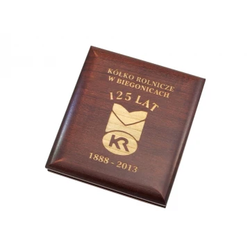 Wooden case box with single slot for 70mm diameter medal - KAS06
