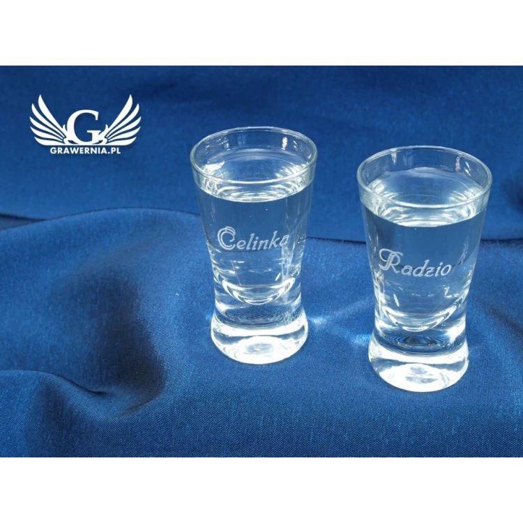 Engraved Vodka Glasses - for Wedding or Corporate Party - KL023