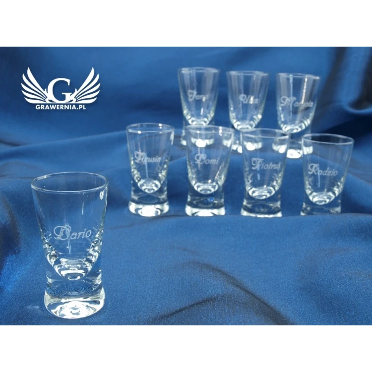 Engraved Vodka Glasses - for Wedding or Corporate Party - KL023