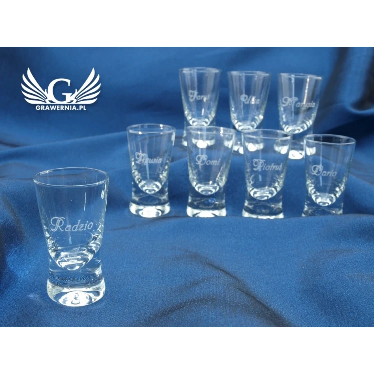 Engraved Vodka Glasses - for Wedding or Corporate Party - KL023