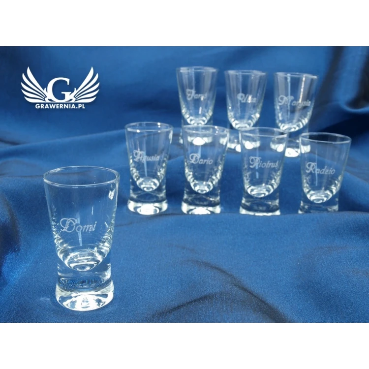 Engraved Vodka Glasses - for Wedding or Corporate Party - KL023