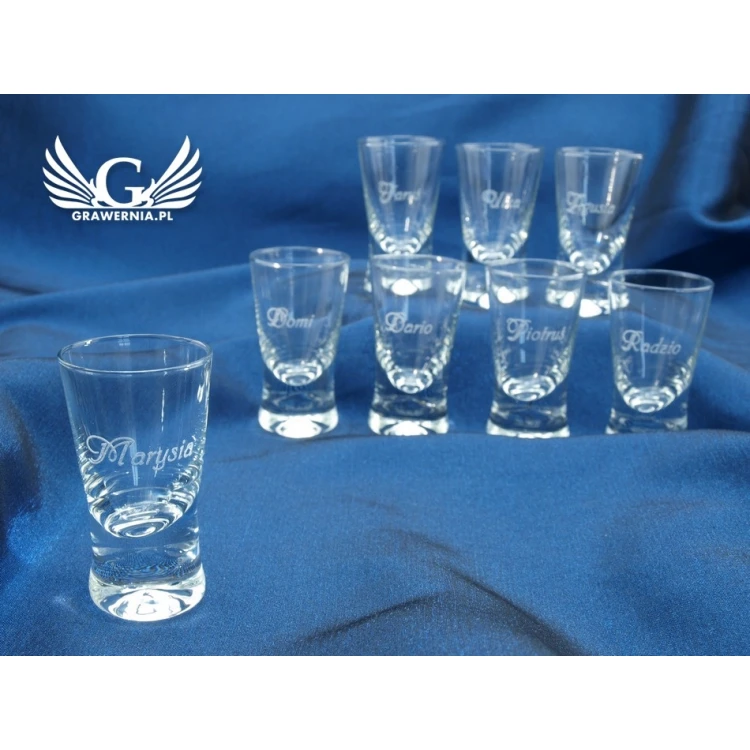 Engraved Vodka Glasses - for Wedding or Corporate Party - KL023