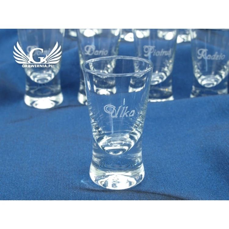 Engraved Vodka Glasses - for Wedding or Corporate Party - KL023