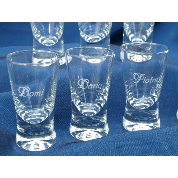 Engraved Vodka Glasses - for Wedding or Corporate Party - KL023